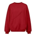 thumbnail image 5 of Rhuody Women Crewneck Cat Pouch Sweatshirt With Pocke Fall Winter Long Sleeve Solid Color Cat Dog Pouch Hoodie Pet Pouch Sweatshirt Puppy Cat Holder Carrier Pullover Shirt Cute Clothes L Red, 5 of 5