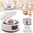 thumbnail image 1 of 36 Hour Yogurt Maker, Yogurt Machine with Adjustable Temperature and Time Control, Yogurt Maker Automatic Digital Yoghurt Maker Machine, LCD Display with Constant Temperature (with 5 Cups), 1 of 9