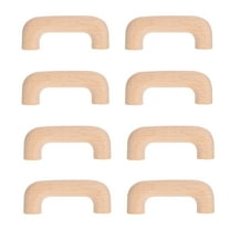 FRCOLOR  8 Pcs Kitchen Cabinet Handles Wood Drawer Pulls Doorknob Vintage