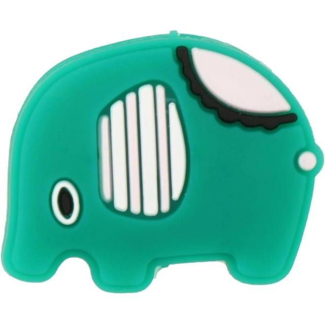 HUGFEGWE Éléphant Vert Formes d'Animaux Mignons Raquette de Tennis Amortisseur de Vibrations en Silicone Doux Amortisseur de Raquettes de Tennis en Forme de Dessin Animé Amortisseurs de Chocs Raquette de Tennis pour Racquetball CA919-82646