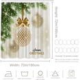 thumbnail image 4 of Christmas Tree Decor Shower Curtain,Golden Bauble with Glitter Gold Bow Bathroom Decor Polyester Fiber Plastic Rings Quick-Drying Waterproof for Bathtubs/Bathroom, 72x72 inches, 4 of 6