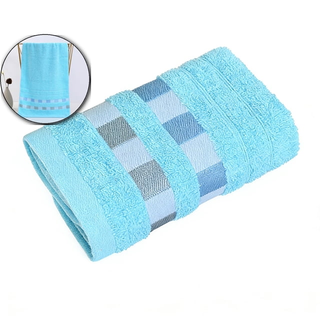 Striped Polyester Towel – 29.5x13.7in Ultra-Soft, Highly Absorbent & Quick-Drying Bath Towel for Home, Gym, Beach & Travel – Lightweight, Durable & Multipurpose