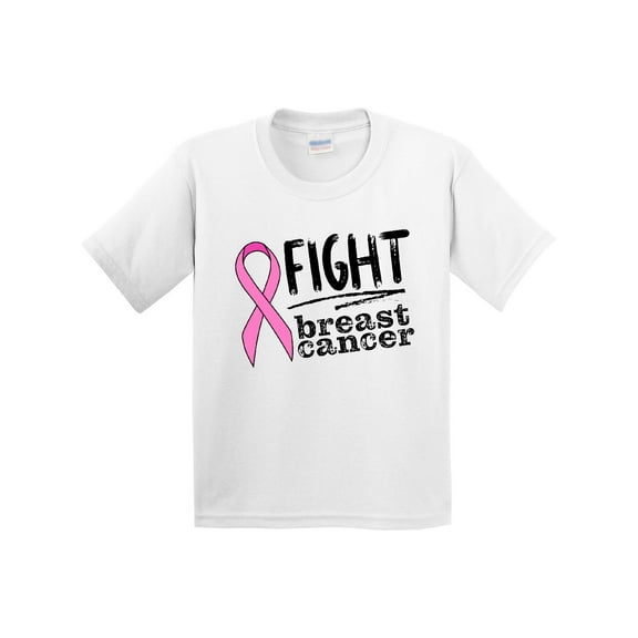 Inktastic Fight Breast Cancer Pink Ribbon Youth T-Shirt