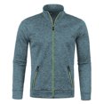 thumbnail image 5 of Mens Zip Up Sweatshirt Without Hood Fall Fashion Jackets Zipper Mock Neck Coat Casual Long Sleeve Top With Pockets, L, 5 of 7