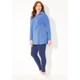 thumbnail image 3 of Catherines Women's Plus Size Suprema Studio Half-Zip Grommet Pullover, 3 of 5