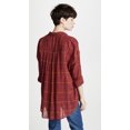 thumbnail image 2 of Free People Womens Break My Stride Button Up Shirt, Red, X-Small, 2 of 5
