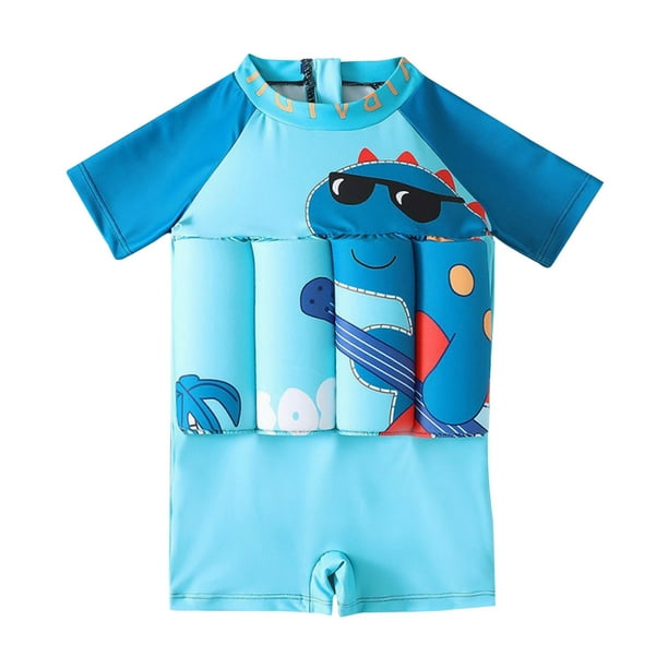 Traje De Baño Flotante Para Bebés Mono Para Niños De Manga Corta | Traje De Baño Con Protección Solar Upf50+ | Diseño De Flotabilidad Y Presión De Grado Aeroespacial Tejido De Secado Rápido Antide