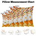thumbnail image 5 of Throw Pillow Covers, Fall Pumpkins Decorative Throw Pillow Covers 20x20 Inch, Thanksgiving Red Orange Maple Leaf Wood Grain Square Linen Pillow Cases for Couch/Living Room/Sofa, 5 of 9