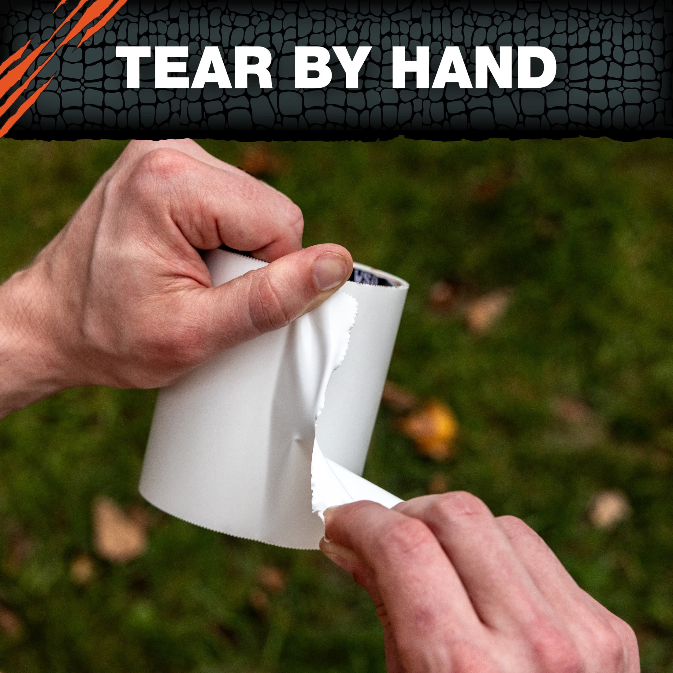 T-REX Heavy-Duty, Extra-Wide Waterproof and Repair Tape, White, 4 in. x 10 ft.