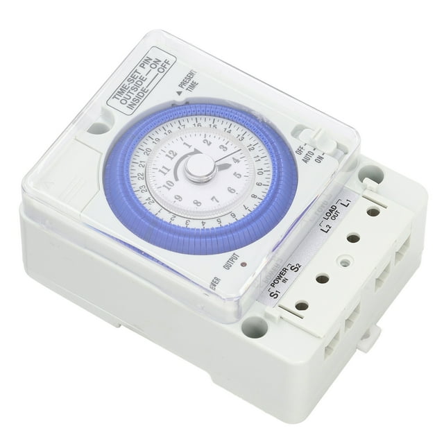 BERM Mechanical Time Control Switch, ABS Material Battery Powered Time Switch Mechanical Timer 24 Hours Time Range Controller Accessories For Electric Oven 100 To 240V AC