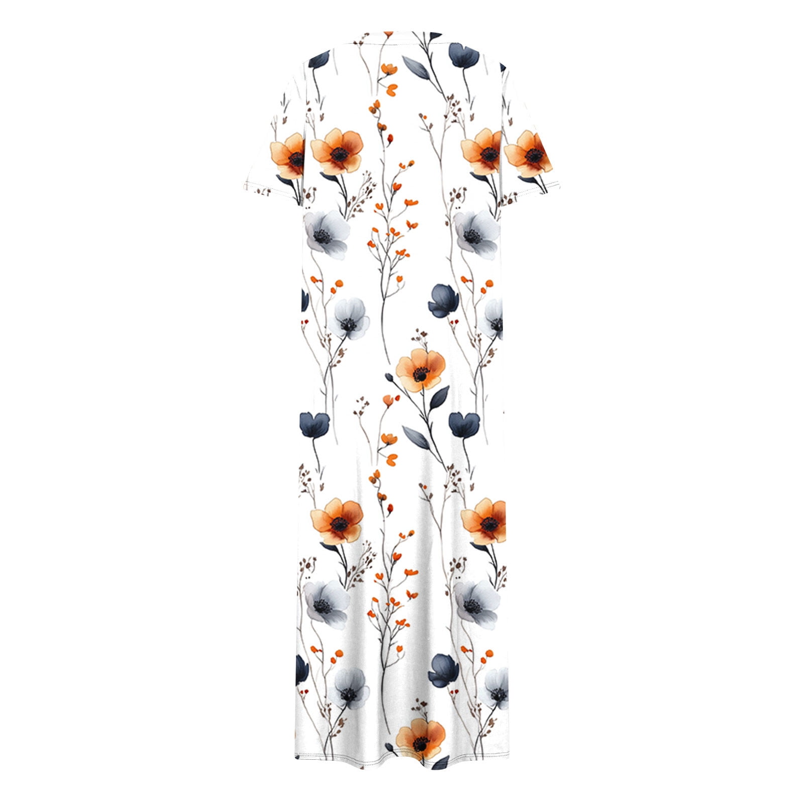 Sexlip Womens Dress Fruit Pattern Short Sleeve Soft Fabric Relaxed Silhouette for Daily Leisure Multicolor XL