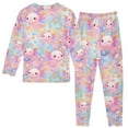 thumbnail image 2 of joogoo Axolotl in Seashell 2 Piece Long Sleeve Tee and Pants Cotton Pajama Set 8Y, 2 of 7