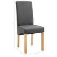 thumbnail image 4 of vidaXL Dining Chairs 6 pcs Gray Fabric, 4 of 5