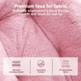 thumbnail image 5 of OAKHAM Comfy Saucer Chair, Folding Faux Fur Lounge Chair for Bedroom and Living Room, Flexible Seating for Adults, X-Large, Pink, 5 of 7
