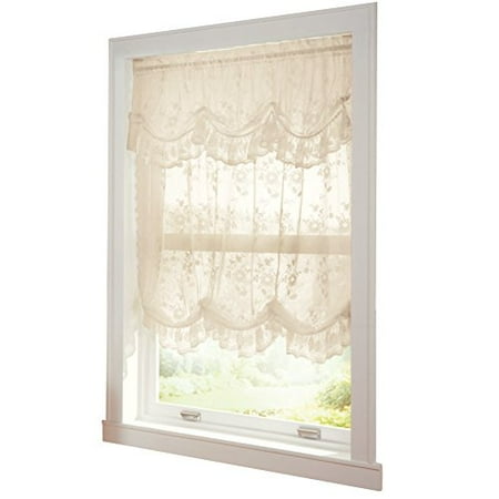 Collections Etc Allison Balloon Lace Curtain And Valance Walmart Com