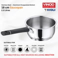 thumbnail image 3 of Vinod Stainless Steel Tivoli Saucepan With Lid- 2.3 L (Induction Friendly), 3 of 3