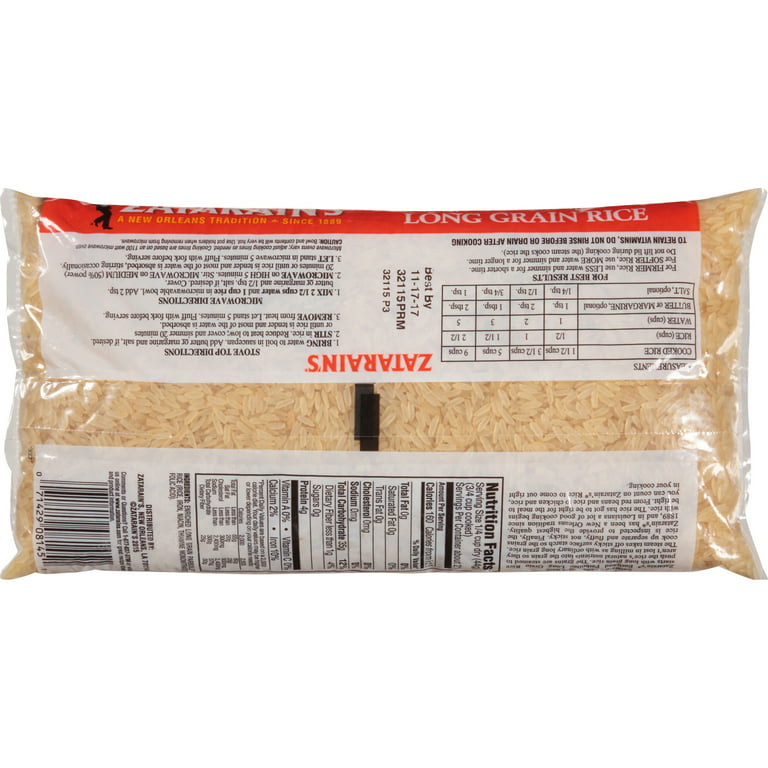Zatarain's White Rice - Parboiled Long Grain, 2 lb Rice 