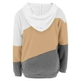 thumbnail image 6 of Womens Tunic Tops Winter Relaxed Fit Hooded Long Sleeve Bubble One Shoulder Hoody Graphic Leisure Cotton Sweatshirt Sweatshirts(Beige,XXL), 6 of 6