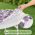 thumbnail image 5 of Pioneer Flower Floral Print Pattern Round Fitted Tablecloth with Elastic Edge,Dining Table Cover Waterproof,Outdoor Round Tablecloth for Camping,Dining,Indoor and Outdoor, 5 of 7