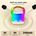 thumbnail image 5 of Portable Mini Karaoke Machine with 2 Wireless Microphones and LED Lights, Bluetooth Speaker for Kids and Adults, Fun Singing Toy and Birthday Gift for Boys, Girls, and Family Home, 5 of 8