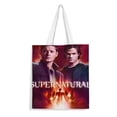 thumbnail image 1 of Supernatural Bolso de tela con estampado de lienzo para mujer, bolsa de compras reutilizable y estética, con cremallera interior, regalo para mujer, 35 × 40 cm., 1 of 6
