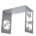 thumbnail image 4 of Sujetalibros de metal antideslizante, estilo antiguo, para escritorio, separador de libros, suministros para manualidades (pabellón pequeño)., 4 of 14