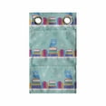 thumbnail image 1 of Owl Print Hanging Pocket Organizer, Horizontally Designed Pattern of Stacked Books on Shelves and Stars, Printed Polyester Storage Bag with Pockets, 9" x 16", Seafoam and Multicolor, 1 of 2