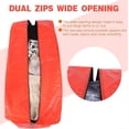 thumbnail image 4 of Zippered extra big storage bag travel, bed storage, university moving more and heavy type foldable transport bags (orange, 1 pack), 4 of 5