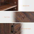 thumbnail image 5 of WAMPAT End Table with 1 Drawer & Door, Farmhouse Large Sofa Side Table, Modern Tall Nightstand with Adjustable Storage Shelf, Accent Cabinet for Living Room,Rustic Brown, 5 of 5