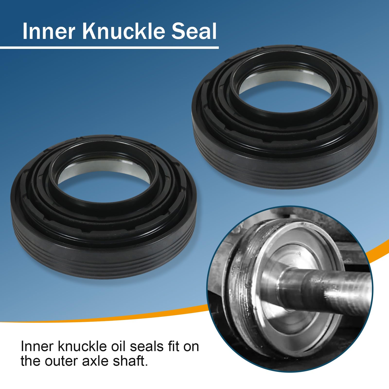Front Axle Seal & U Joint Kit Compatible with Ford F250 F350 F450 F550 Super Duty Excursion with Dana 50/60 1998-2005 Replace# 2002692 50381 50491 SPL55-4X 41784-2