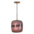 thumbnail image 4 of Jesco Lighting - One Light Line Voltage Pendant with Canopy-Bronze Finish-Amber, 4 of 7