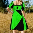 thumbnail image 3 of Shego Halloween Costume Short Sleeved Dress Dress women luxury woman party dress, 3 of 5