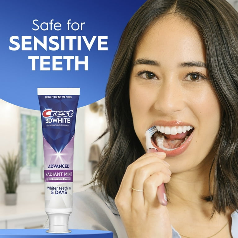 Crest Teeth Whitening Toothpaste Radiant Mint 3.3 oz Pack of