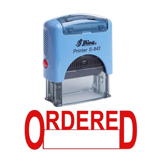ORDERED Self Inking Rubber Stamp Custom Shiny Office Stationary Stamp