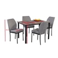 thumbnail image 5 of Comedor Tinto Gris 4 Sillas Rectangular Tubular y Cubierta de Tablero Laminado, 5 of 5