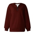 thumbnail image 4 of Dyegold Quarter Zip Pullover Women Casual Long Sleeve V Neck Lapel Collar Half Zip Sweatshirt Loose Fit Oversized Fall Tops, 4 of 6