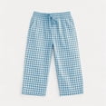 thumbnail image 5 of Frostluinai Cotton Linen Capri Pants for Girl 4-14Y Striped Loose Fit Capris Elastic Waist Straight Leg Cropped Pants with Pocket Blue 4 Years, 5 of 10