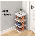 thumbnail image 1 of Shoe Rack for Closet, 4 Tier Shoes Stand,Stackable Shoe Rack Storage Organizer, Adjustable Shoe Organizer Shelf for Entryway, Shoe Storage Space Saver,Orange, 1 of 7