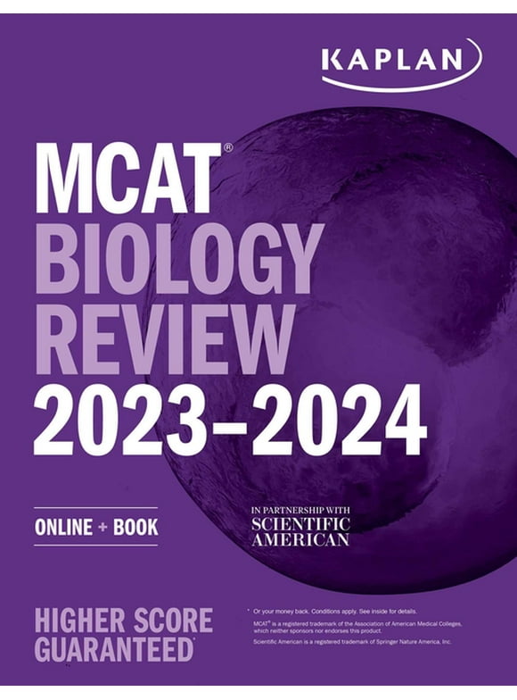 Kaplan Test Prep: MCAT Biology Review 2023-2024 : Online + Book (Paperback)