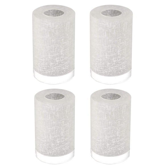 Fundas de vidrio para pantallas de lámpara Eidonta, lino blanco, paquete de 4