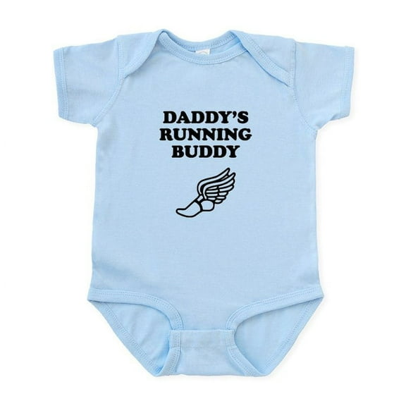 CafePress - Daddys Running Buddy Body Suit - Baby Light Bodysuit, Size Newborn - 24 Months