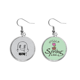 thumbnail image 1 of codicioso negro lindo patron de chat colgante decorativo temporada pendientes de primavera joyas Unbranded M, 1 of 3