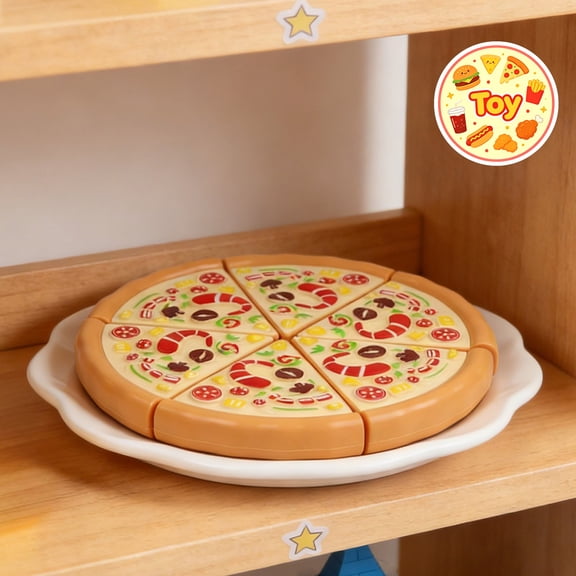 Pretend Play Toys, Simulation Cuttable Pizza Food Toy, Detachable Kitchen Accessory, Realistic Food Cutting Role Play Set, Christmas Birthday Gifts, Toys for Toddler Baby Kids Boys Girls, Age 3