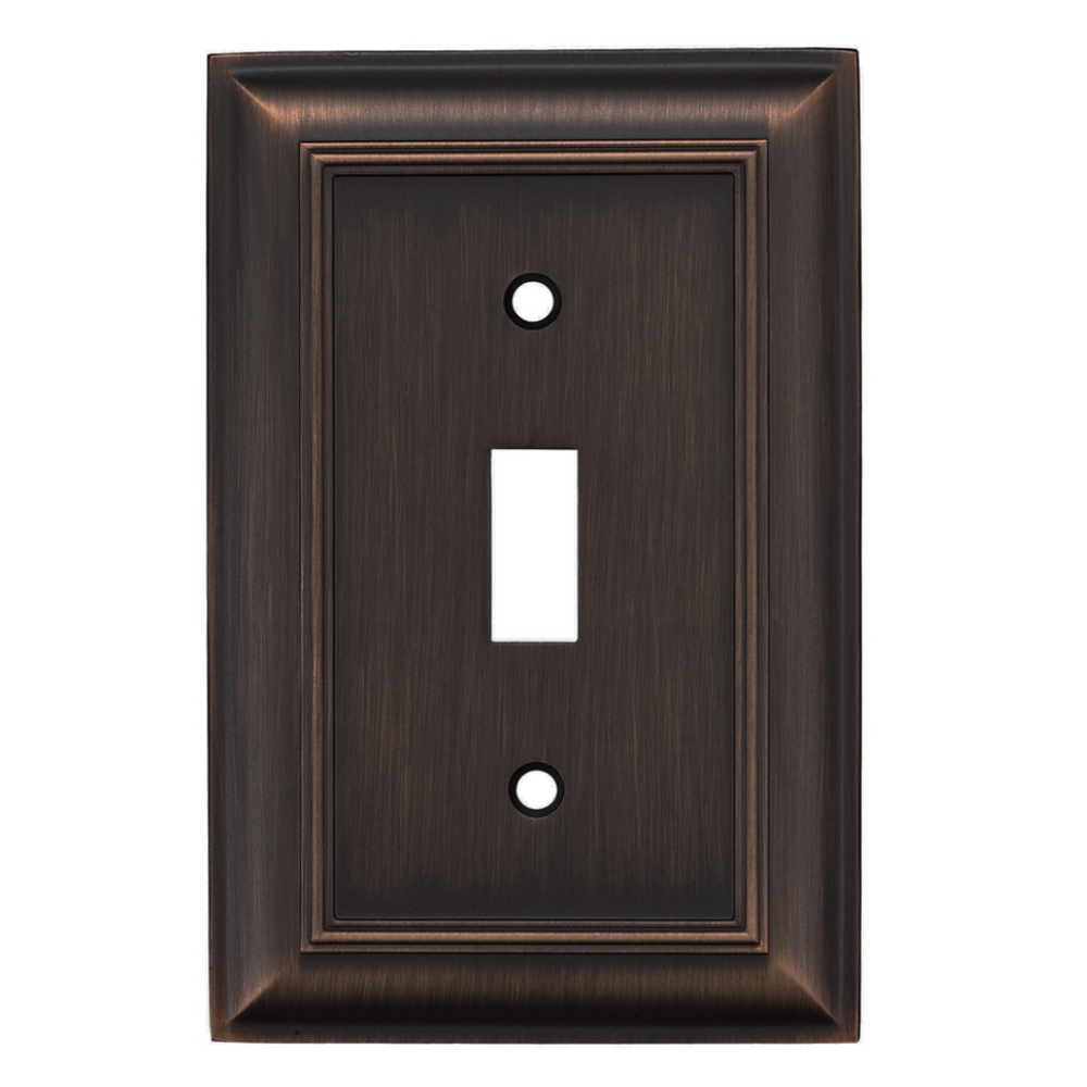 allen + roth Cosgrove 1Gang OilRubbed Bronze Single Wall Plate Z1768T