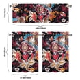 thumbnail image 3 of 3 PCS Boho Chic Kitchen Curtains - Colorful Decorative Mandala Floral Design, Farmhouse Tier Curtains with Rod Pocket (54x18 + 27.5x36x2), Easy Care Window Treatments, 3 of 3