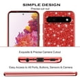 thumbnail image 3 of Compatible with Google Pixel 6A Case Glitter Shockproof,Google Pixel 6A Phone Case Bling Sparkly Soft TPU and PC Silicone Shiny Girl Women Thin Protective Cover (Red), 3 of 14
