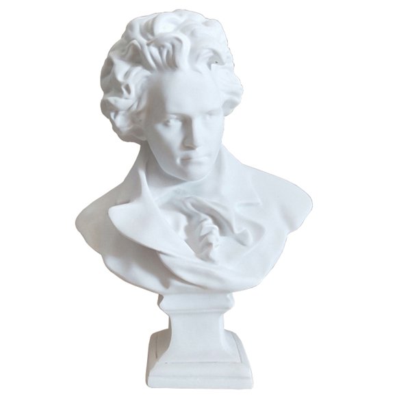 MasteelfCA Beethoven Bust Statue Great Composers Bust Figurine Resin Plaster Figure Sculpture Decoration Sculpture Figurine for Artist