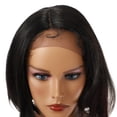 thumbnail image 4 of Unique Bargains Lace Front Wigs for Women 12" Matte Black Short Natural Curly with Wig Cap, 4 of 6