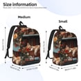 thumbnail image 3 of Lsque Cat Asleep Among Flowers Pattern Canvas Daypack, Durable Backpack, High-quality Versatile Backpack,Vintage Compact Backpack-Medium, 3 of 6