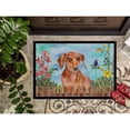thumbnail image 3 of Carolines Treasures CK1269MAT Red Dachshund Spring Door Mat Indoor Rug or Outdoor Welcome Mat 18x27 Doormat  27"L x 18"W, 3 of 4